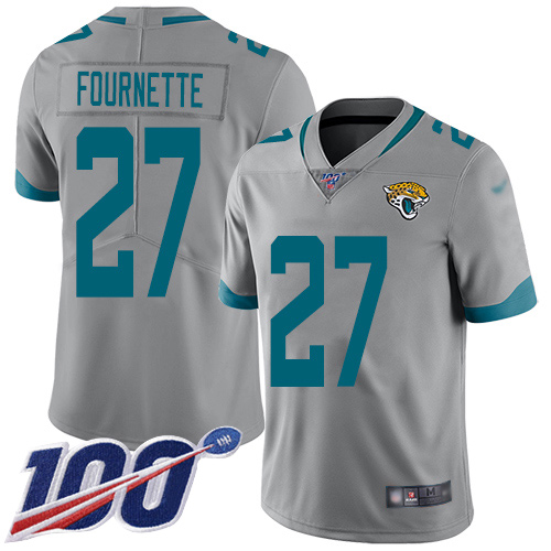 Jacksonville Jaguars 27 Leonard Fournette Silver Youth Stitched NFL Limited Inverted Legend 100th Season Jersey